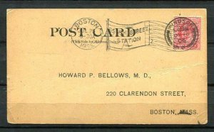 United Kingdom 1906 Postal Card Windsor to USA Boston ordering book Used  9697 