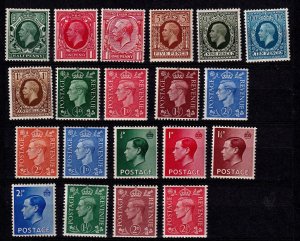 Great Britain 1934 -1939  -  King George V  , Group 20 Mint NH & LH