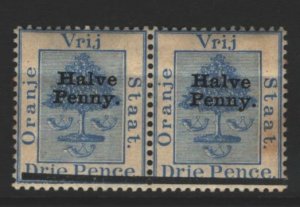 Orange River Colony Sc#42 MNH Pair - toned gum, creases