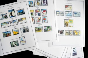 COLOR PRINTED ISRAEL 2000-2010 STAMP ALBUM PAGES (68 illustrated pages)