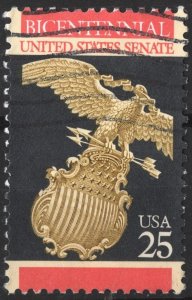 SC#2413 25¢ Bicentennial: United States Senate Single (1989) Used