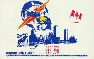 7323 Amateur Radio QSL Card PORCUPINE CANADA-