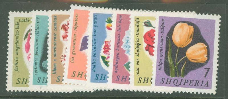 Albania #833-840 Mint (NH)  (Flowers)