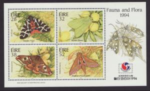 Ireland 934b Butterflies,Moths Souvenir Sheet MNH VF