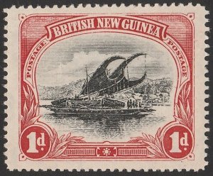 PAPUA 1901 BNG Lakatoi 1d black & red, wmk horizontal. MNH **.