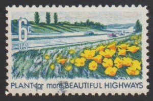 SC# 1367 - (6c) - Beautification of America: Highways, Used single