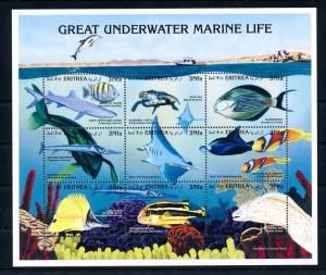 [47961] Eritrea 1998 Marine life Fish Shark MNH Sheet