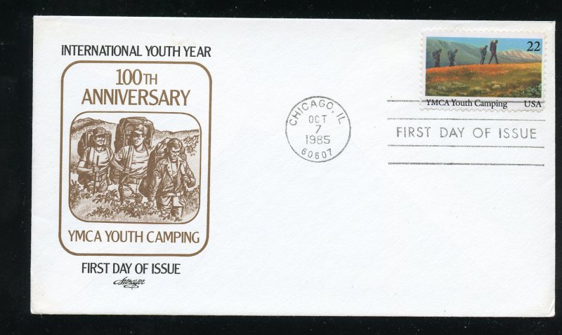 US 2160 International Youth Year - YMCA UA Artmaster cachet FDC 