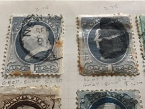 United States Benjamin Franklin & George Washington 13 stamps A11580