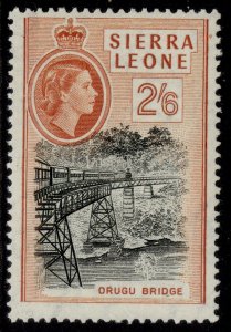 SIERRA LEONE QEII SG219, 2s 6d black & chestnut, M MINT. Cat £19.