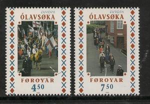 Faroe Islands Scott 336-337 MNH Complete Set - Europa 1998