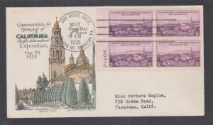 US Planty 773-33c FDC.1935 3c California Exposition, W.T. Raley cachet