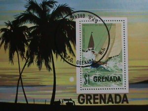 GRANADA STAMP:1975 12TH PAN AMERICAN GAMES MEXICO CITY CTO-MNH STAMP S/S. #2