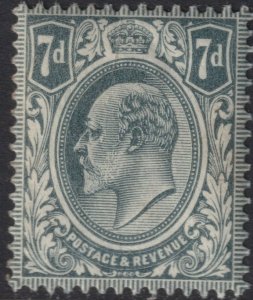 Sc# 145 Great Britain 1910 KEVII 7 pence issue MNH CV $80.00 Stk #8