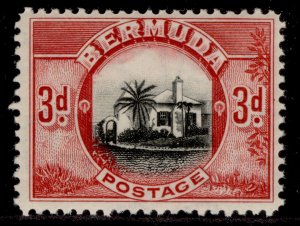 BERMUDA GV SG103, 3d black & scarlet, NH MINT.