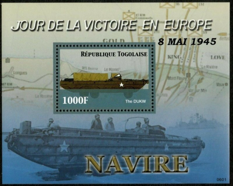 Togo 2006 - Victory Day in Europe, Ship - Souvenir Sheet - Scott 2016 - MNH