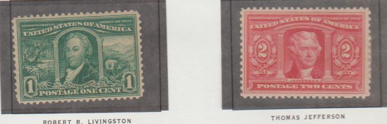 U.S. Scott #323-324 Louisiana Purchase Stamp - Cat $50 - Mint Set of 2