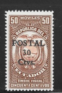 Ecuador Scott 462 Unused LHOG - 1946 30 Ctvs Overprint - SCV $0.65