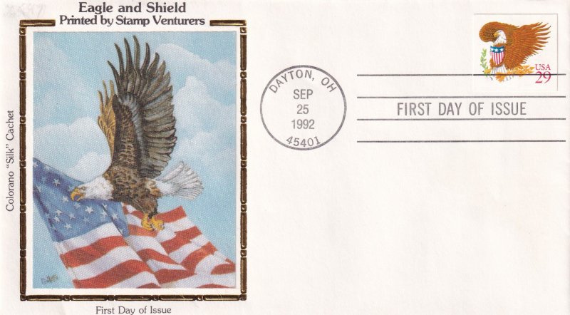 1992, Eagle & Shield, Colorano Silk, FDC (E12269)