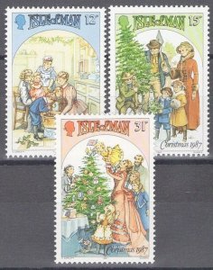 Isle of Man 344-346 MNH Christmas Drawings by Alfred Hunt, Art ZAYIX 033022SM79M