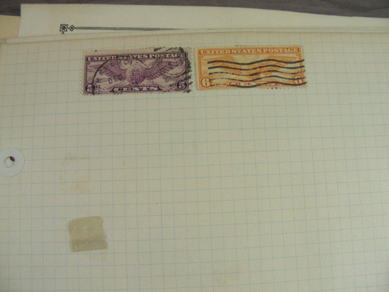 US, 100s of Stamps & a few Covers  mostly hinged on pages