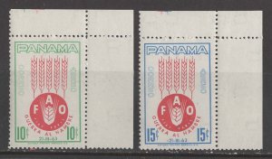 Panama # C282-283  Freedom from Hunger   (2)  Mint NH