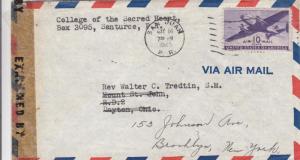 1943, San Juan, Puerto Rico to Dayton, OH, Miami Censor Tape (C2273)