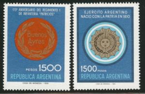 Argentina Scott 1320-1 MNH** 1981 Army Regiment stamps