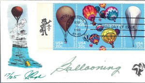 Pugh Designed/Painted Rare Ballooning Zip Code Block...17 of 25 created!!