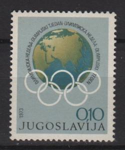 Yugoslavia Postal tax 1973 - Scott RA44MH -10p, Olympic ring