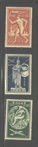 GREECE 5th ANNIV. OF NATO ENTRY, 1954  #C71-C73,  MNH