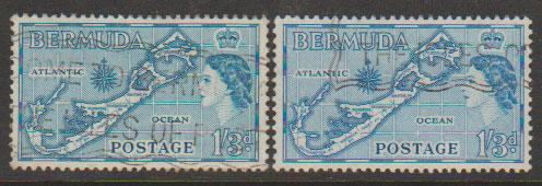 Bermuda SG 145 and 145a fine used  