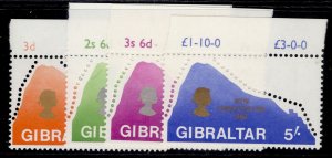 GIBRALTAR QEII SG236-239, 1969 NEW CONSTITUTION set, NH MINT.