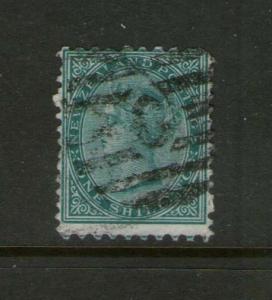 New Zealand 1874 QV 1/- SG 177 perf. 12.5 and 10 FU