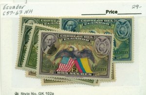 ECUADOR #C57-63, Mint Never Hinged, Scott $29.00