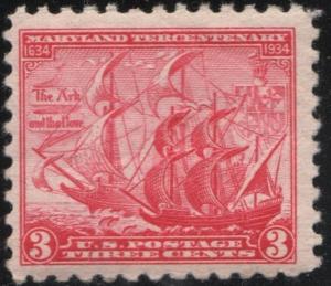 SC#736 3¢ Maryland Tricentennial (1934) MNH