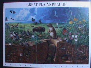 ​UNITED STATES-2001 SC#3506  GREAT PLAINS PRAIRIE MNH MINI SHEET VERY FINE