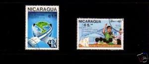 NICARAGUA - 1988 - JOURNALISTS ASSOCIATION - CTO - NH SET OF 2!