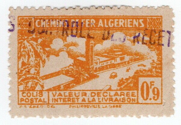 (I.B) France Colonial Railway : Algeria Chemins de Fer 0.9F