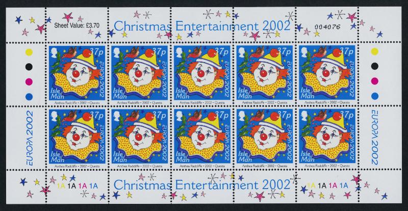 Isle of Man 972a Sheet MNH Christmas, Clown