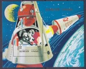 1971 Ajman 1209//B326 Laika dog in space 8,00 €