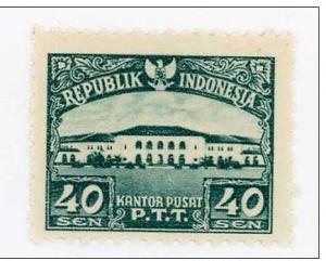 Indonesia 1951 - Scott 379 MH - 40s, Post office 