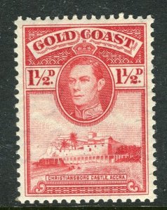 GOLD COAST; 1938 early GVI Pictorial issue Mint hinged 1.5d. value