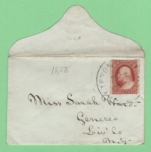 $US Sc#25 Type I Clifton Springs NY ladies cover green inside