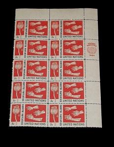 U.N. 1964, NEW YORK #131, NARCOTICS CONTROL, MNH, INSC. BLK/10, NICE! LQQK!