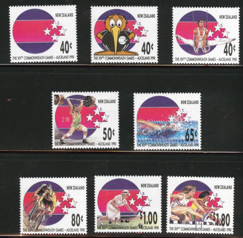 New Zealand Scott 970-977 MNH** Commonwealth games set