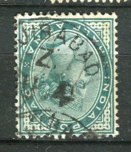 INDIA; 1890s classic early QV Wmk. issue 1/2a. fair Postmark