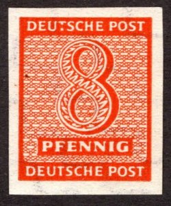 1945, Germany, West Saxony, 8pf, MNH, Mi 118Y