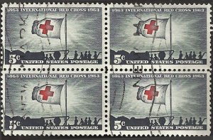 # 1239 USED BLOCK RED CROSS CENTENARY