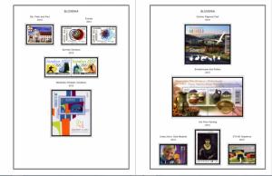 COLOR PRINTED SLOVENIA 2011-2015 STAMP ALBUM PAGES (43 illustrated pages)